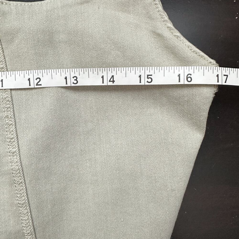 Zara Multi Cuts Khaki Green Denim Crop Top NWT Size XL Bodying Denim Collection - Picture 9 of 9